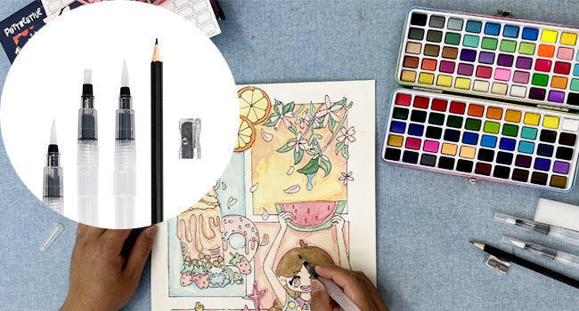 100 Colors Watercolor Paint Set
