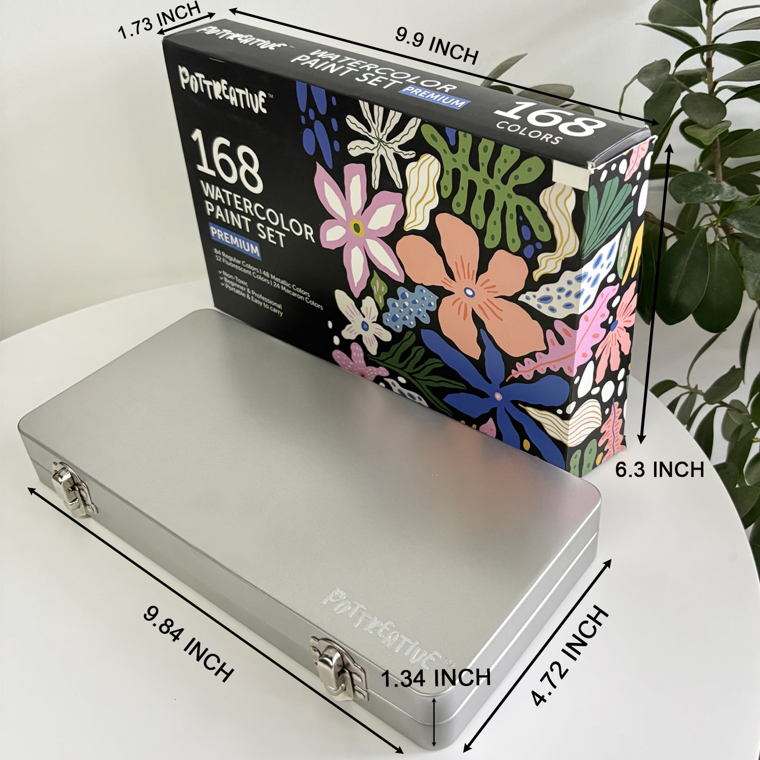 168 Colors Watercolor Paint Set