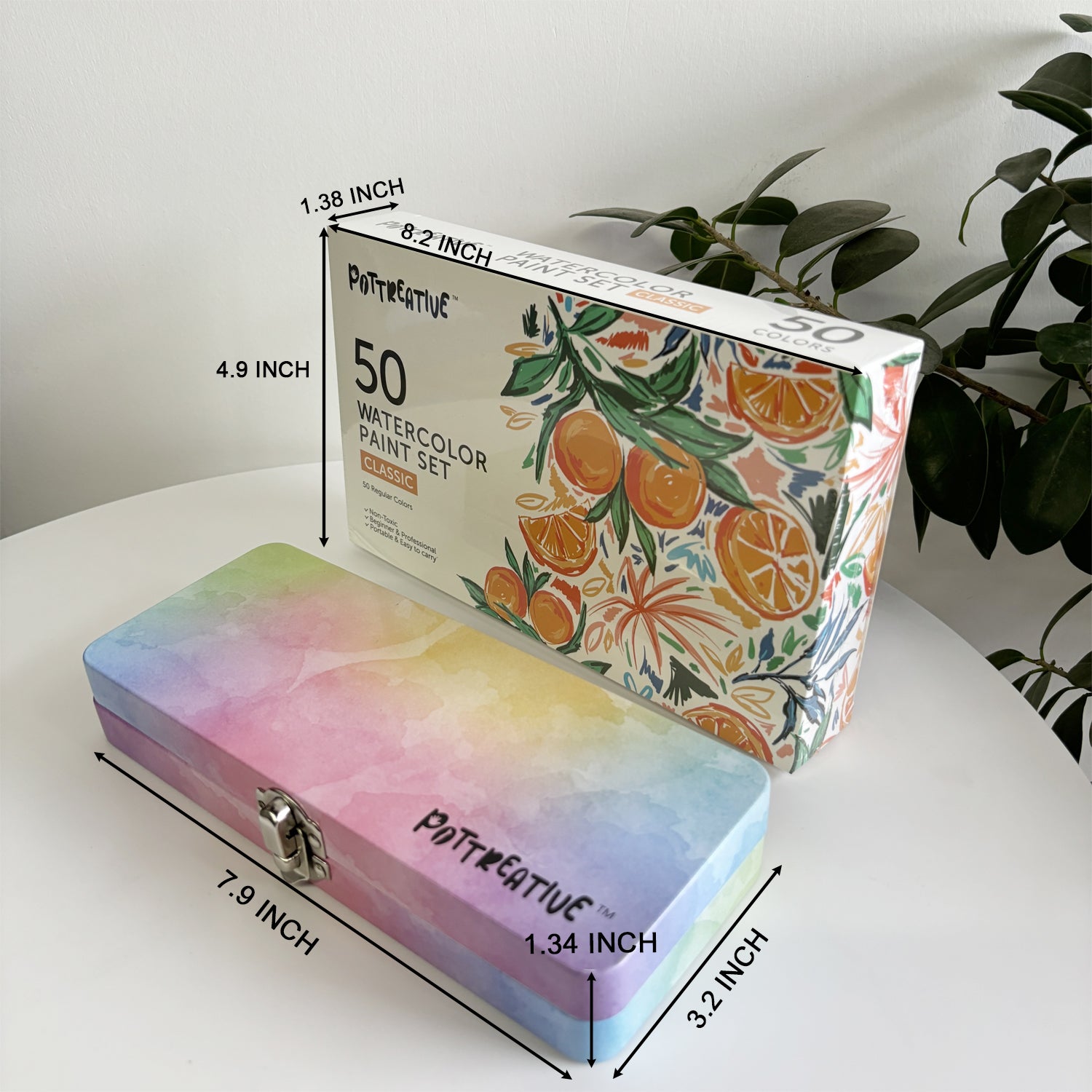50 Colors Watercolor Paint Set
